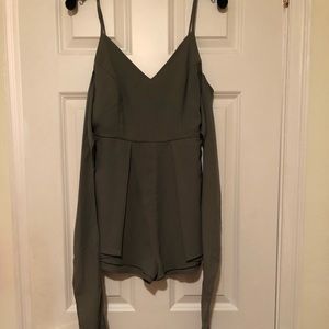 Army green romper! Only worn once!!